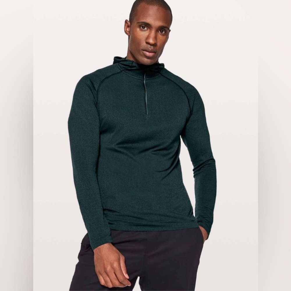 Lululemon Metal Vent Tech Hoodie Mariner LARGE Blue Hooded Athletic Pullover